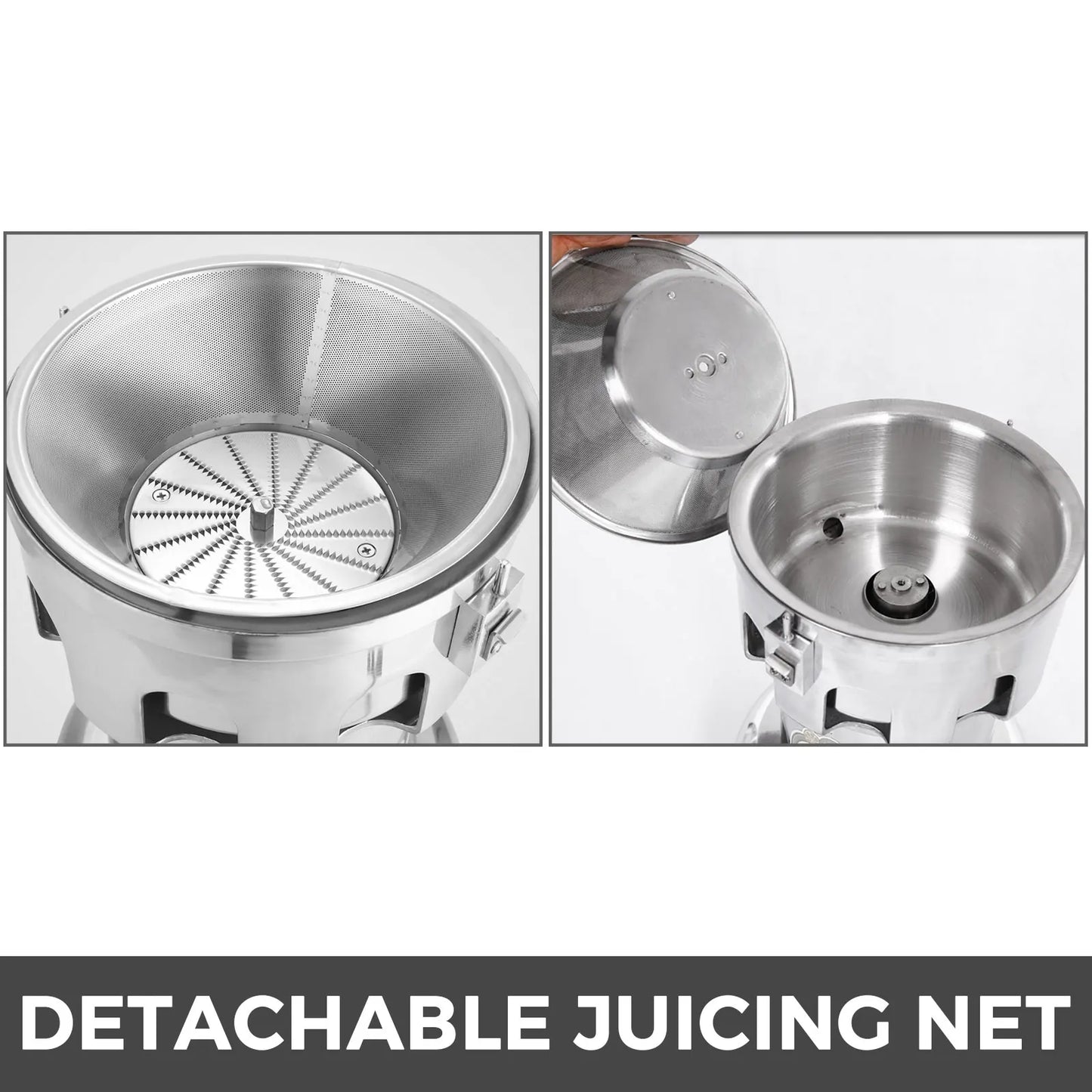 VEVOR 370W Electric Juice Extractor Stainless Steel Commercial Fresh Juice Press Home Mini Juicer Squeezer Machine