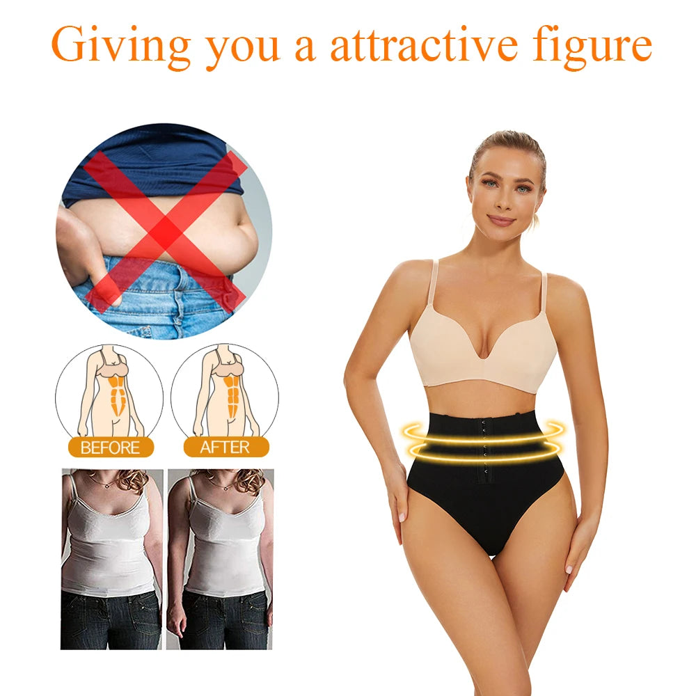 Women Shapewear Thong Panties Tummy Control