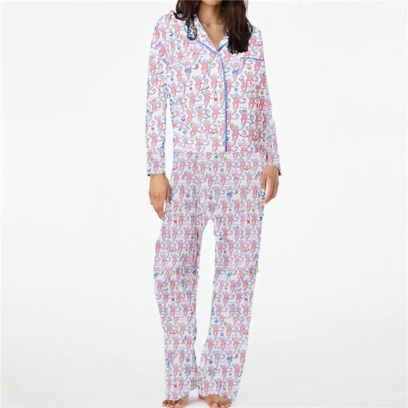 Pajamas Pant Sets For Women Long Sleeve Loungewear