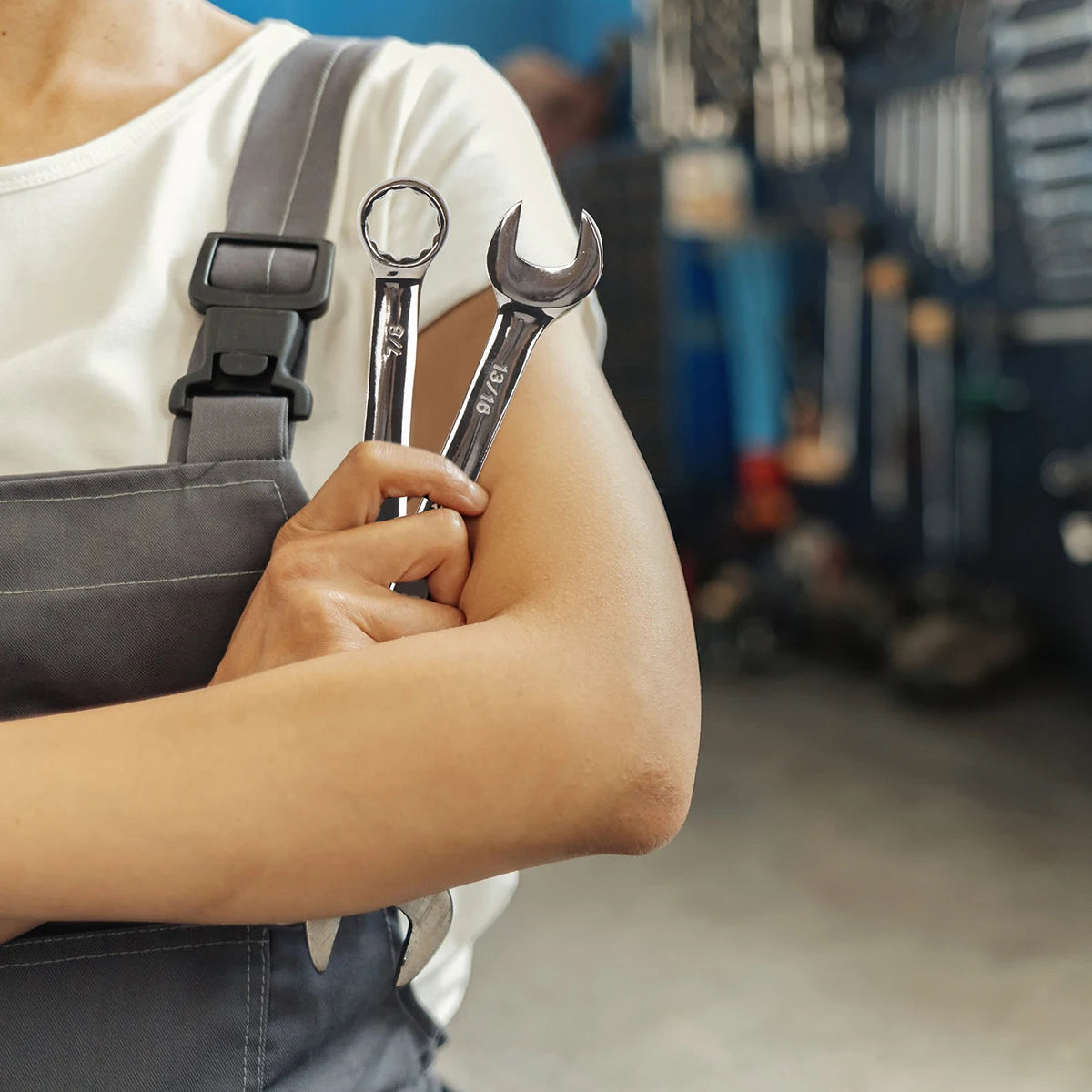 Combination Wrench Set, 15 Pieces SAE 1/4"-7/8"