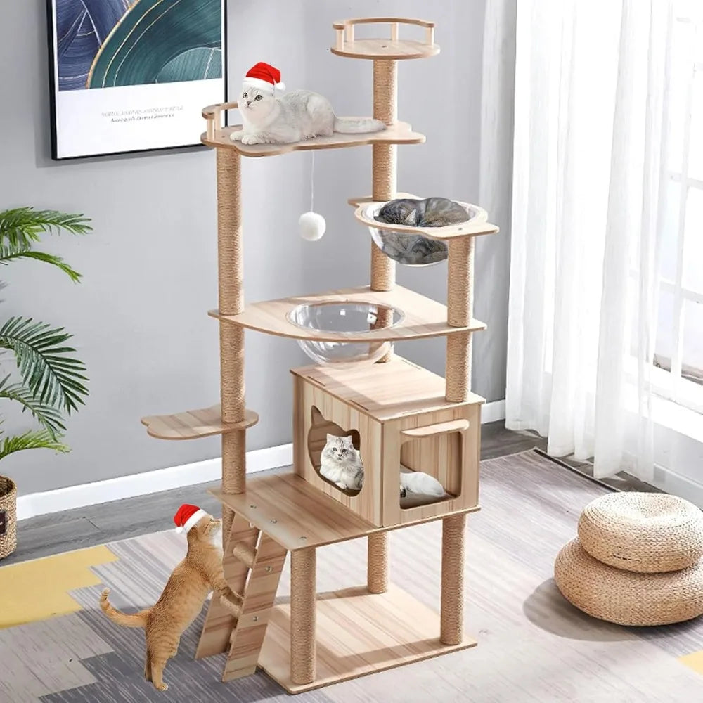 67 inch tall large indoor cat tower