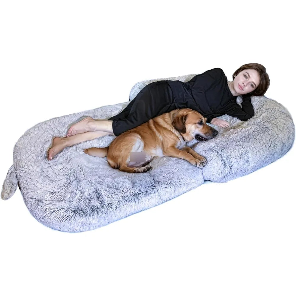 Foldable Human and Dog Bed, Orthopedic Memory Foam