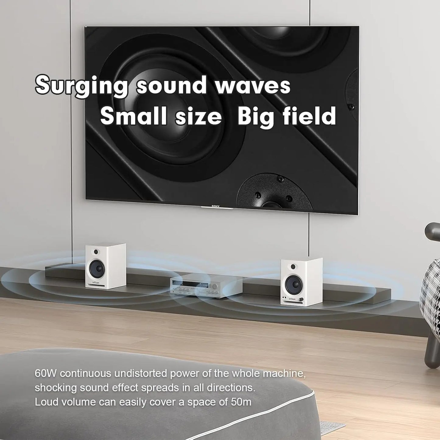Ortizan C7 Dual-Mode 2.0 Studio Monitors for Music Production