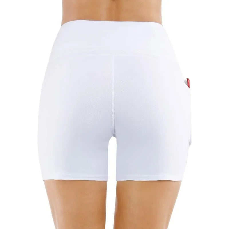 High Waist Yoga Shorts Tummy Control with Deep Pockets