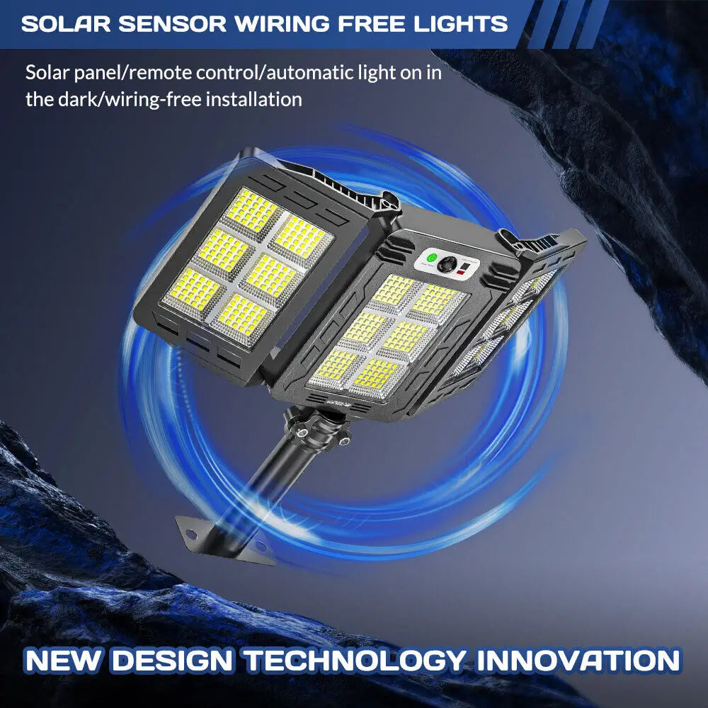 450 LED Solar Lights Outdoor Garden Waterproof