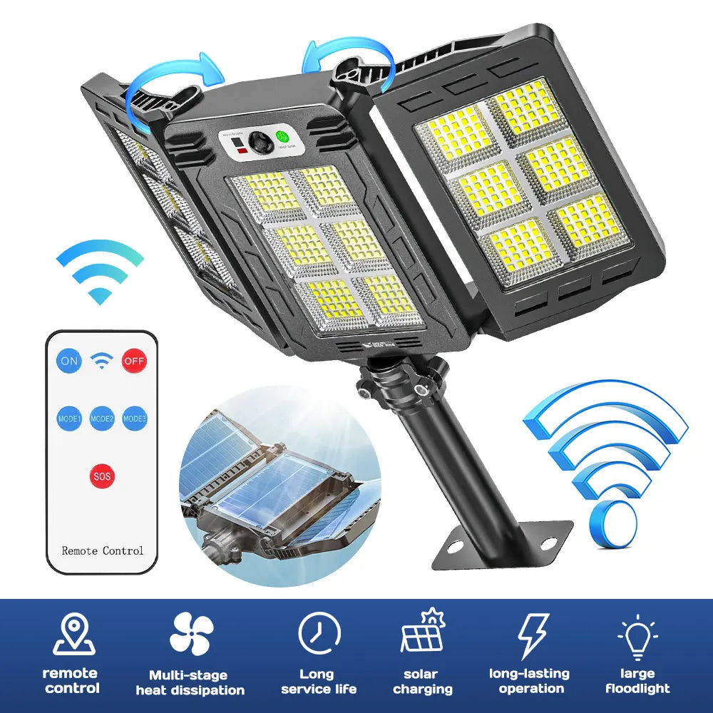 450 LED Solar Lights Outdoor Garden Waterproof
