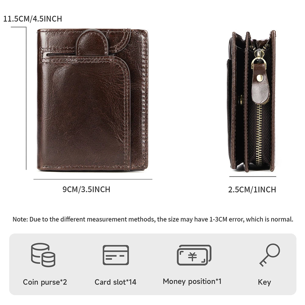RFID Men Wallets Genuine Leather Wallets