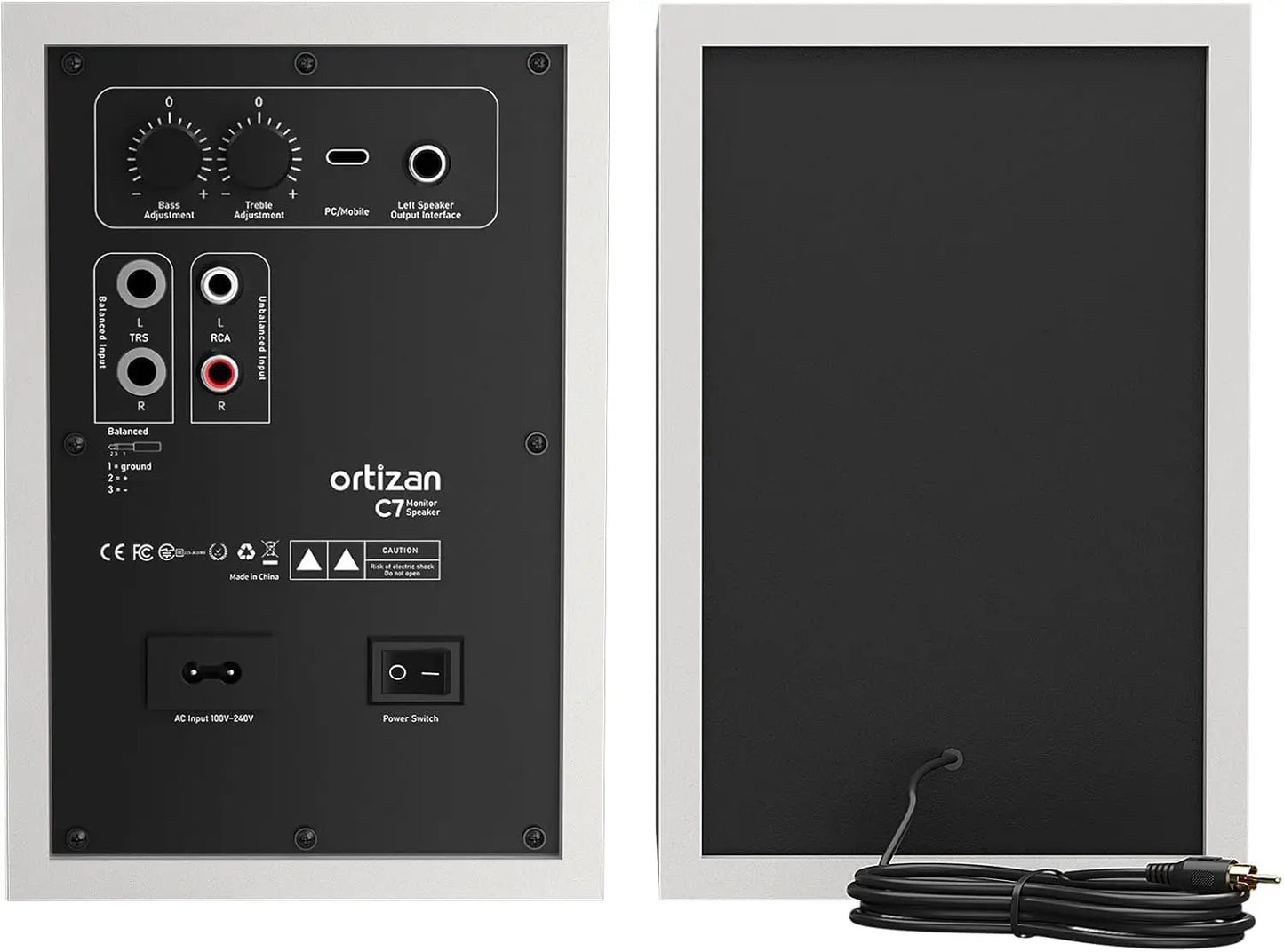 Ortizan C7 Dual-Mode 2.0 Studio Monitors for Music Production