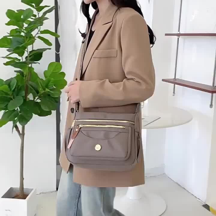 All-Match Casual Solid Color Women's Versatile Hobo Bag with Zipper Shoulder