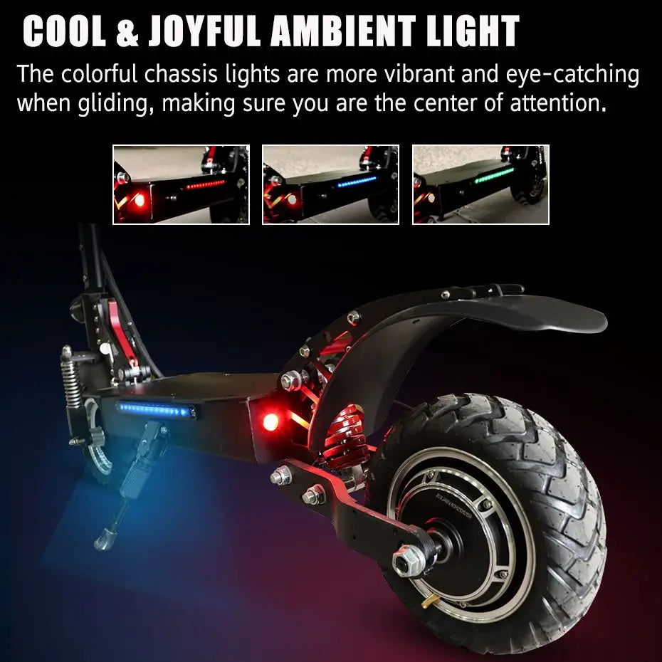 Electric Scooter for Adults Dual Brake & Dual Suspension Commuting E-Scooter Foldable E Scooter with Remote Key 330LBS MAX Load