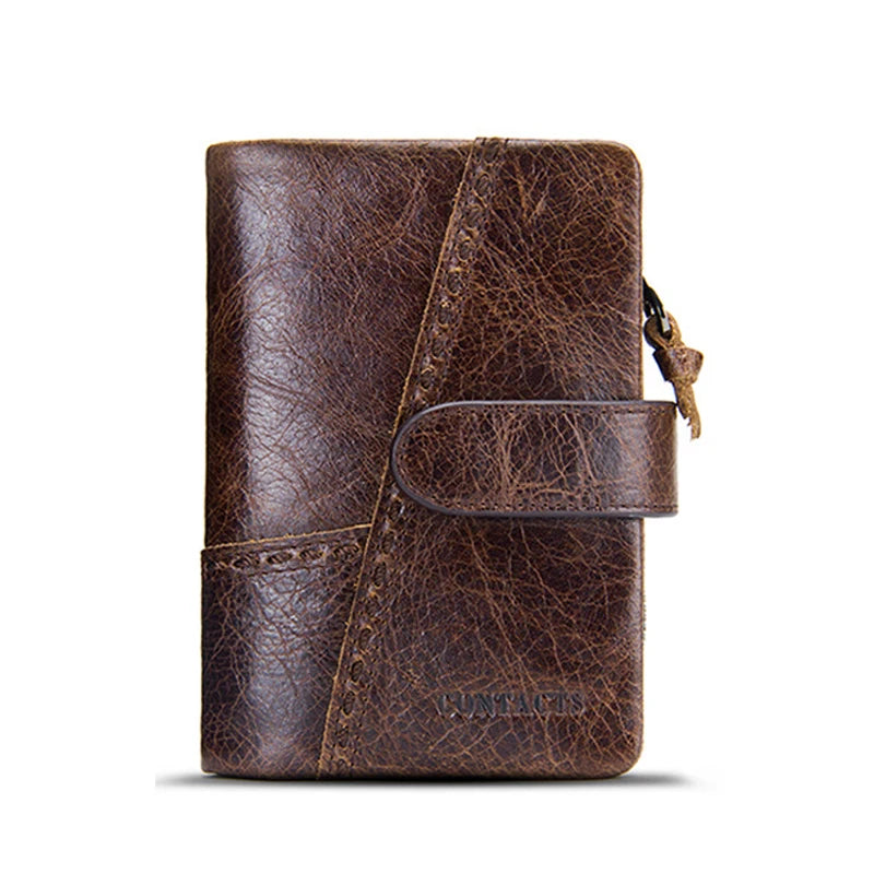 Card Holder Wallet Genuine Leather Men's Free Engraving