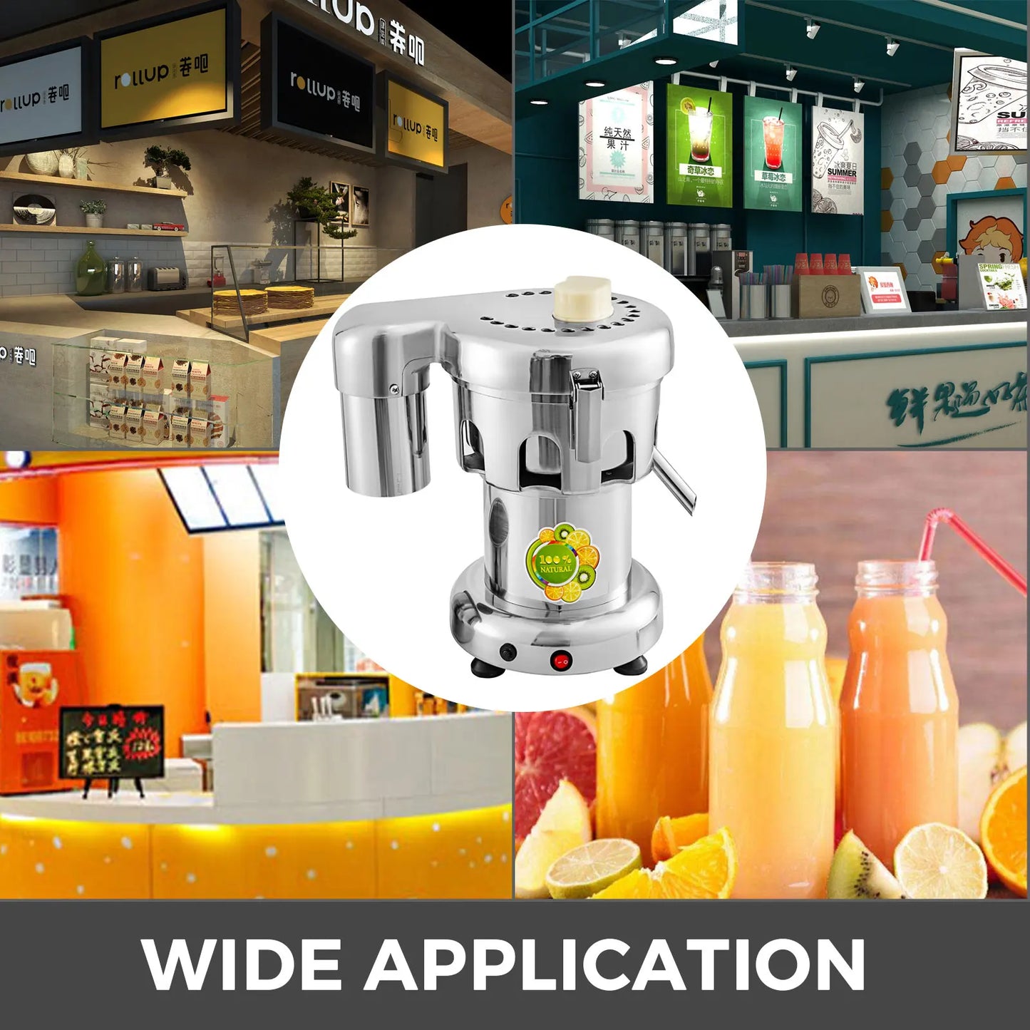 VEVOR 370W Electric Juice Extractor Stainless Steel Commercial Fresh Juice Press Home Mini Juicer Squeezer Machine