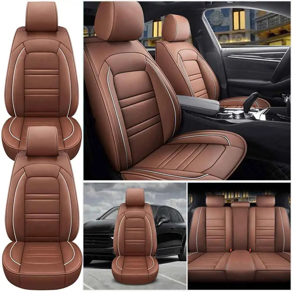 Universal 5-Seat PU Leather Car Seat Covers
