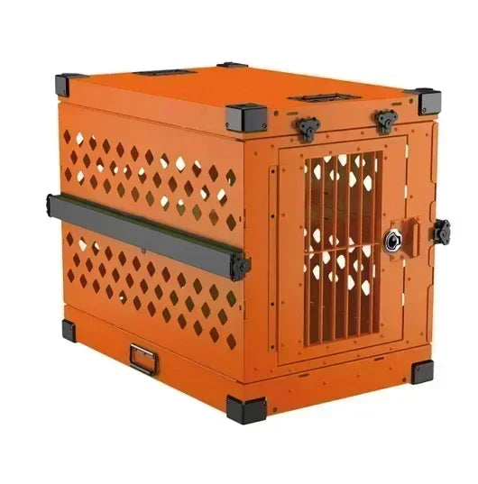 Heavy Duty Collapsible Aluminium Alloy Dog Crate Car Travel