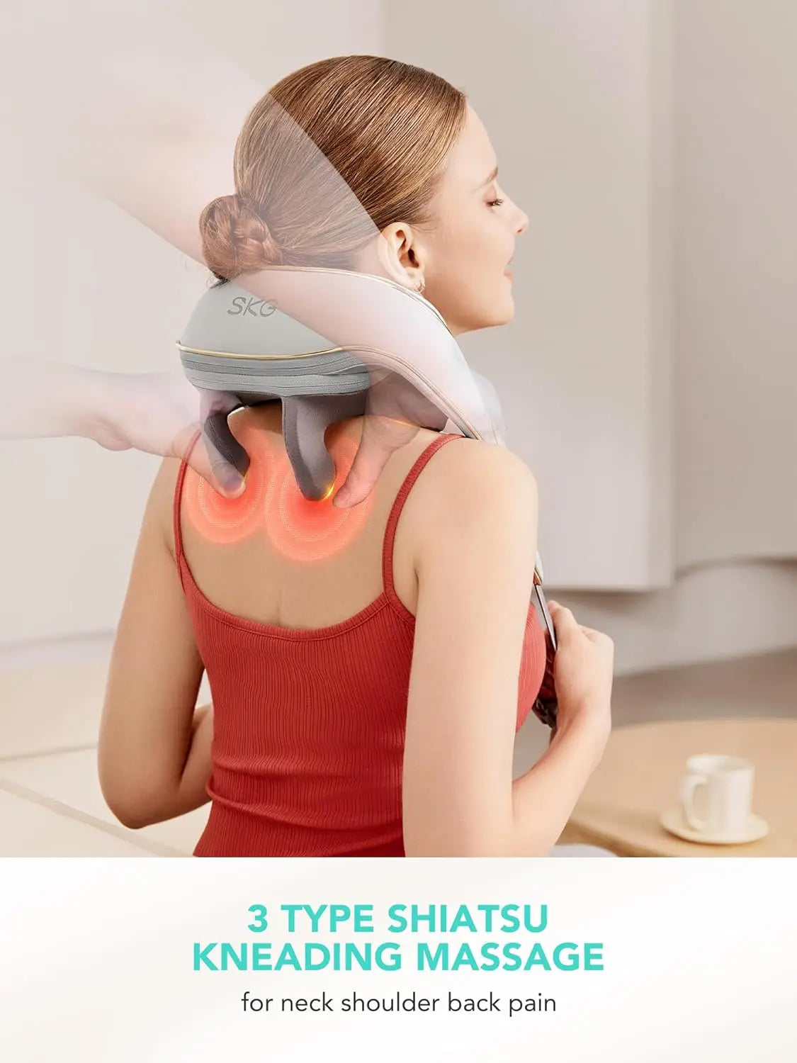 Electric Neck and Shoulder Massage with Heat for Neck, Back, Shoulder, Legs,