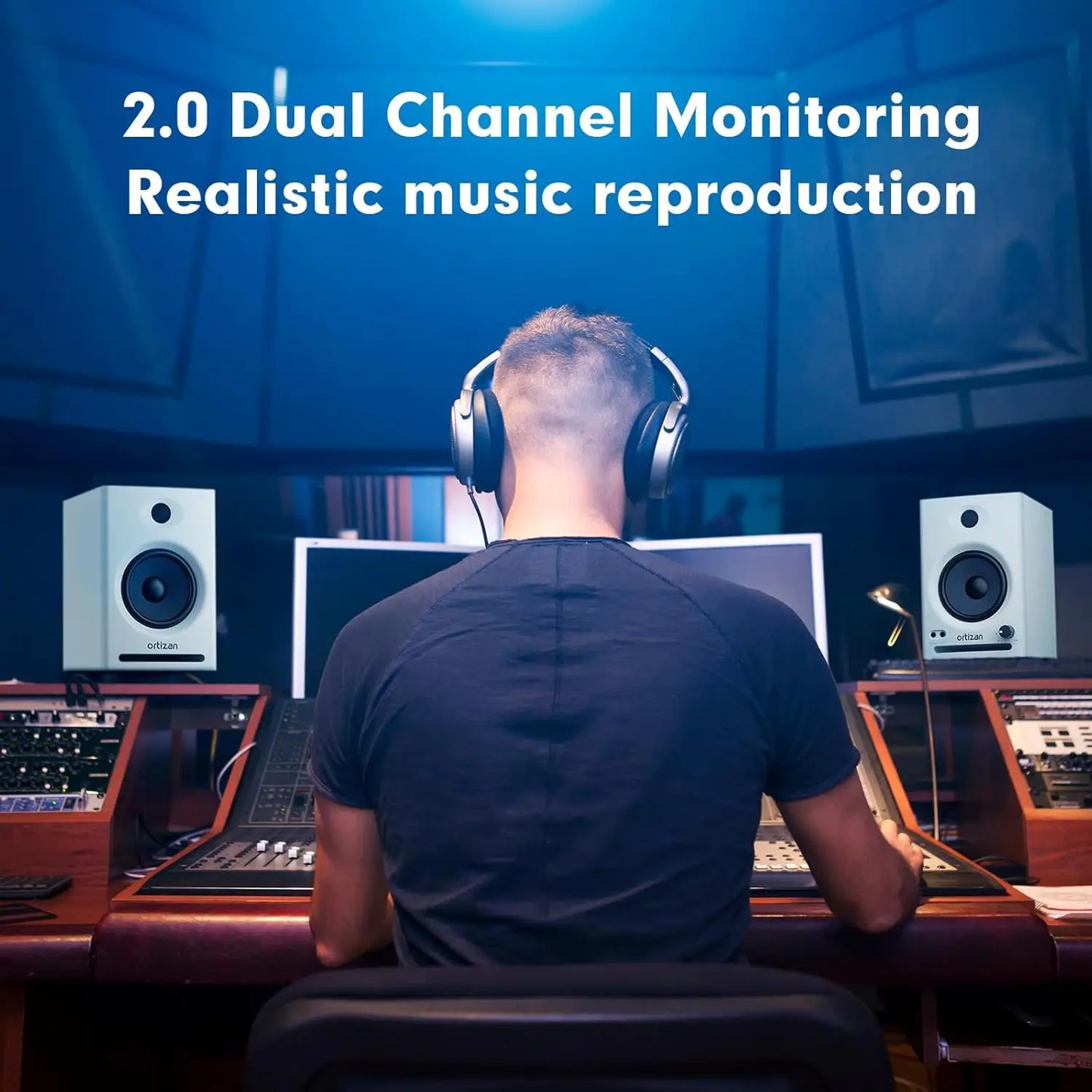 Ortizan C7 Dual-Mode 2.0 Studio Monitors for Music Production