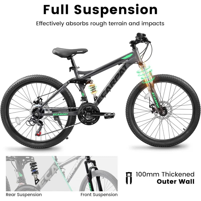 Mountain Bike, Dual Full Suspension 21 Speed