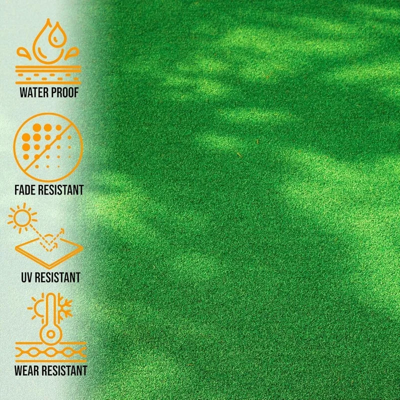 Grass Turf 7'10" x 9'10" Indoor Outdoor  Long Size Options, Perfect for Patio Lawn Balcony Weddings Photoshoot Backdrop