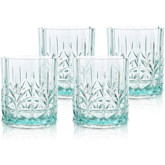 Shatterproof Tritan Plastic Short Tumbler, Set of 4