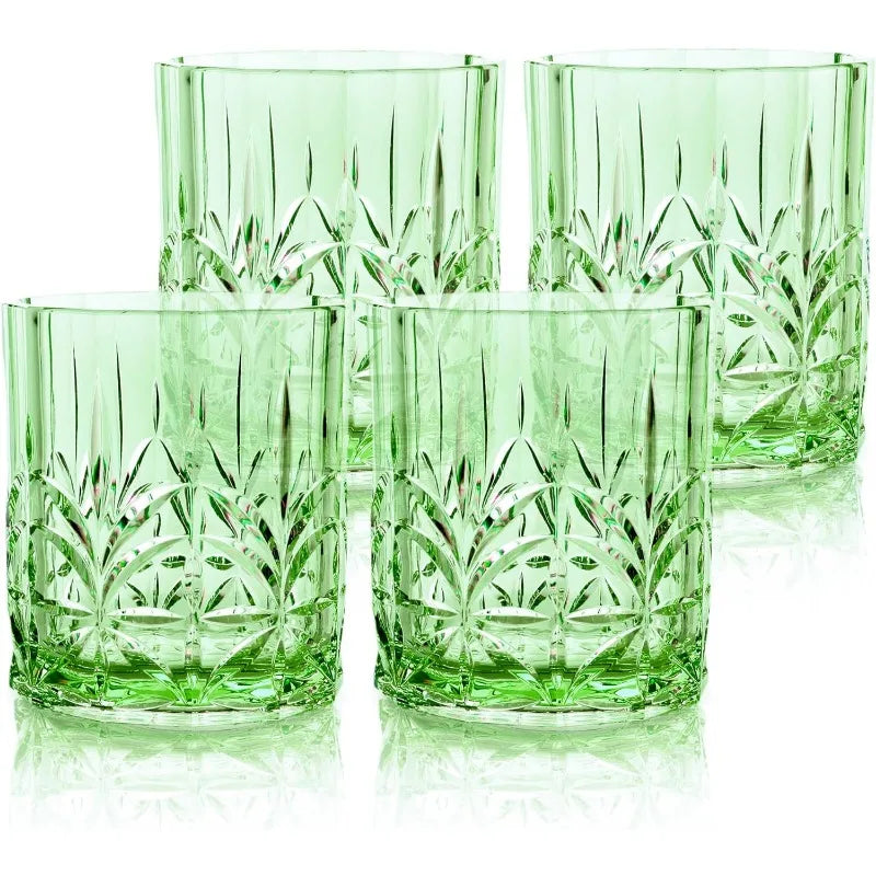 Shatterproof Tritan Plastic Short Tumbler, Set of 4