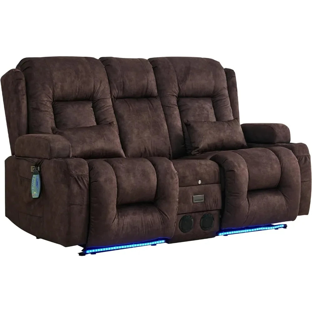 Recliner Sofa with Massage & Heat Home Theater