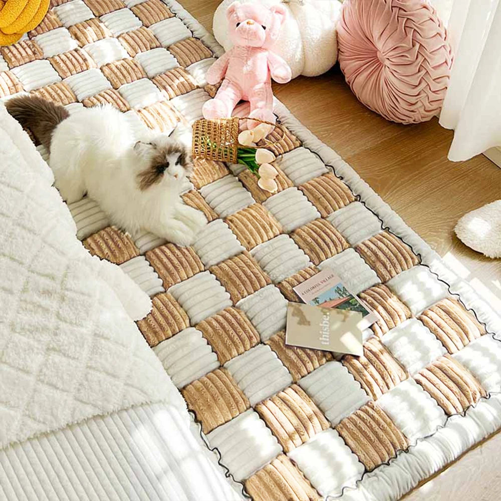 Dog Bed Mat, Cat Scratchable Blanket Anti-slip Washable Cushion