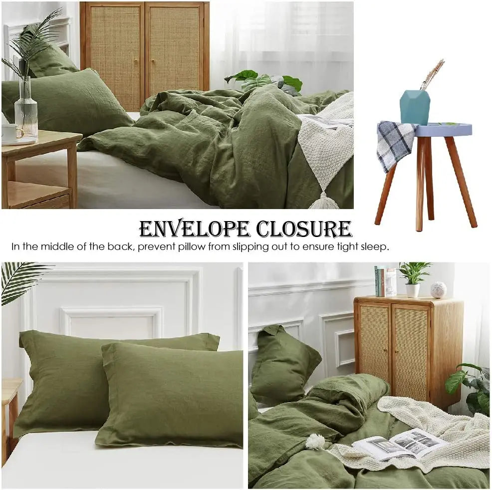3 Piece Bedding Set,  Breathable Queen King Size Duvet Cover Bed Sheet