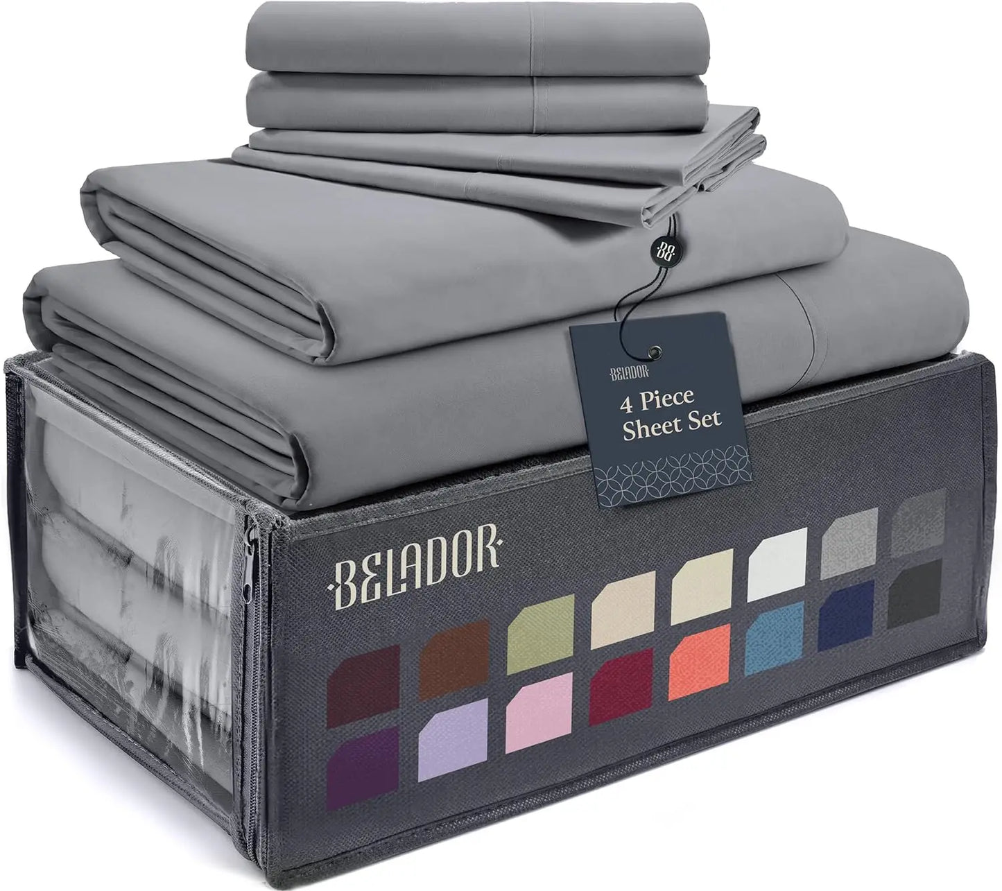Luxury 6 Piece Bed Sheets for Queen Size Bed