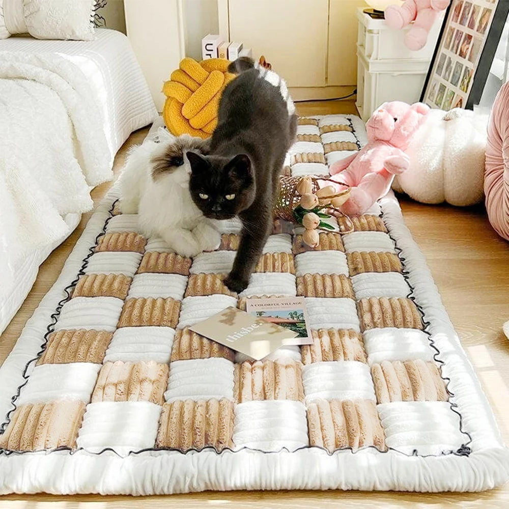 Dog Bed Mat, Cat Scratchable Blanket Anti-slip Washable Cushion