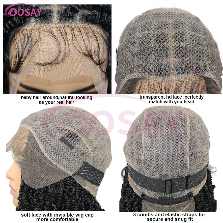 Synthetic Full Lace 12" Short Bob Knotless Box Braided Wig