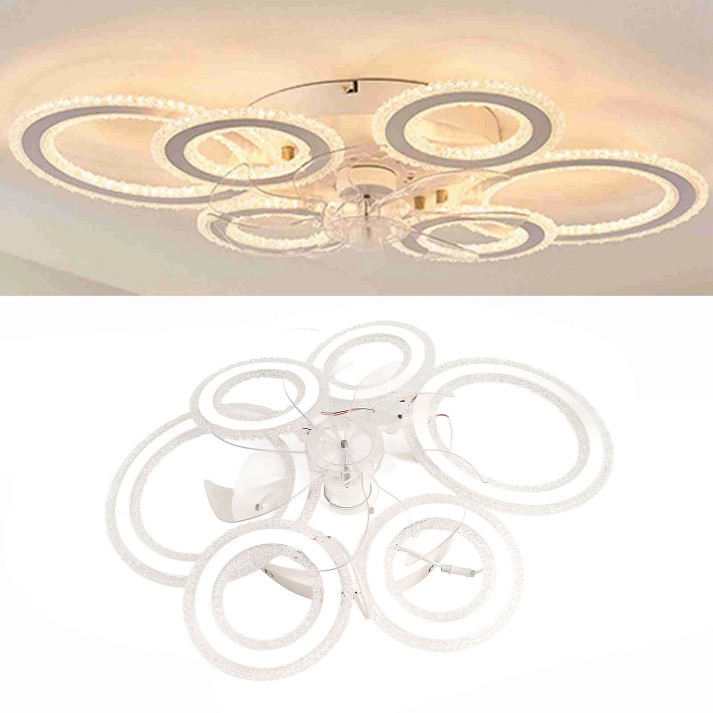 Ceiling Fan Light Flush Mount Without Bulbs AC Power Source