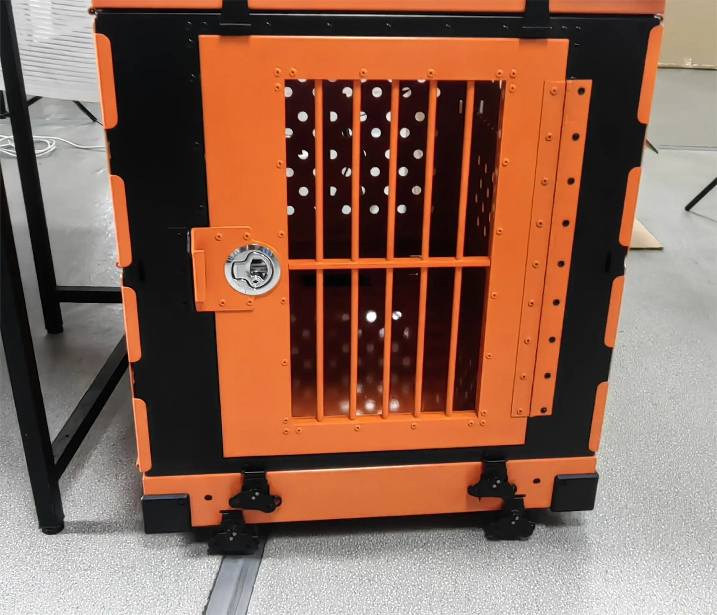 Heavy Duty Collapsible Aluminium Alloy Dog Crate Car Travel