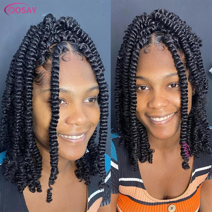 Synthetic Full Lace 12" Short Bob Knotless Box Braided Wig