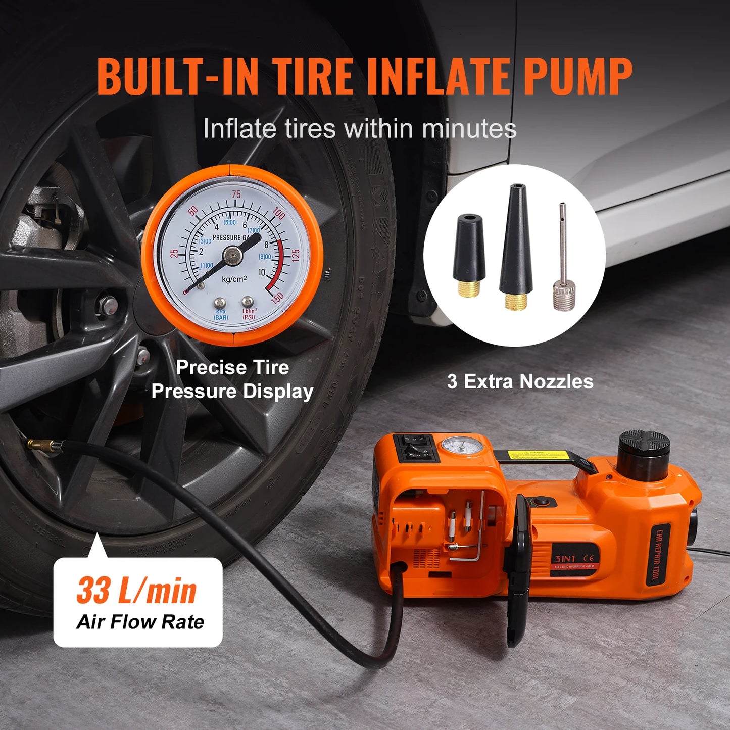 VEVOR Electric 5 Ton Hydraulic Car Jack