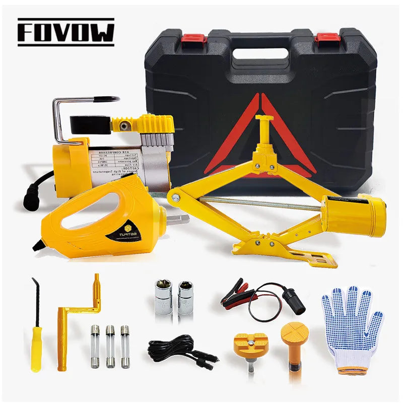 3 in 1 3T 120-420mm Car Jacks 12V Electric Car Jack Kit