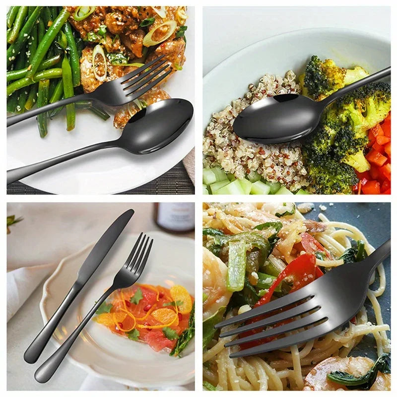 24-Piece Stainless Steel Cutlery Set for Home Dining