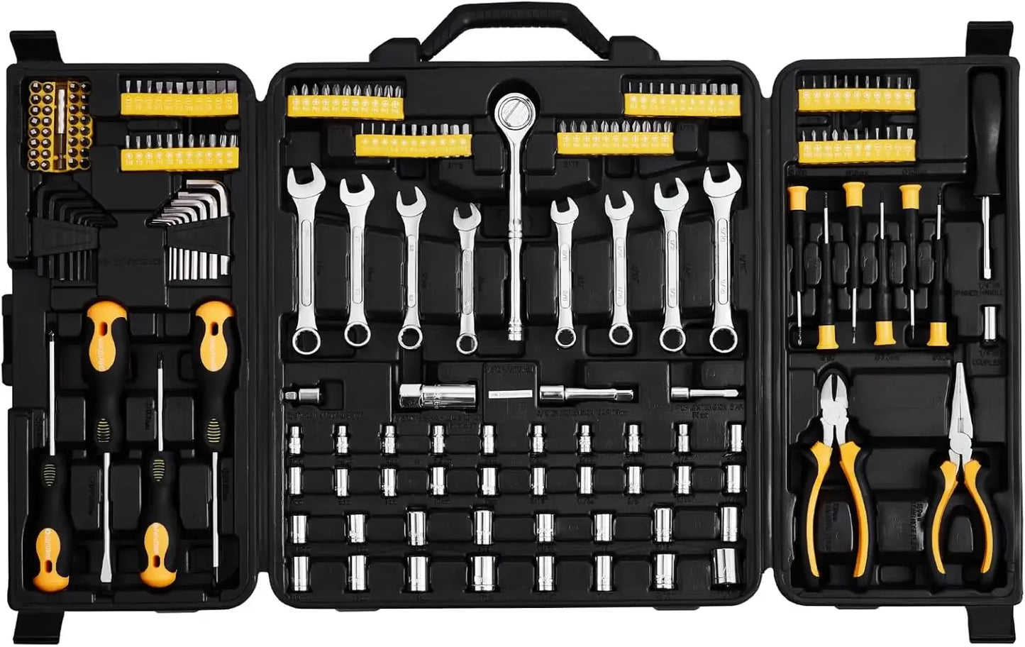 Mechanics Tool Set 221Pieces - 1/4" and 3/8" Drive Sockets