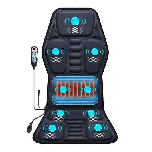 Massage Seat Cushion With Heating And Adjustable Lumbar Support