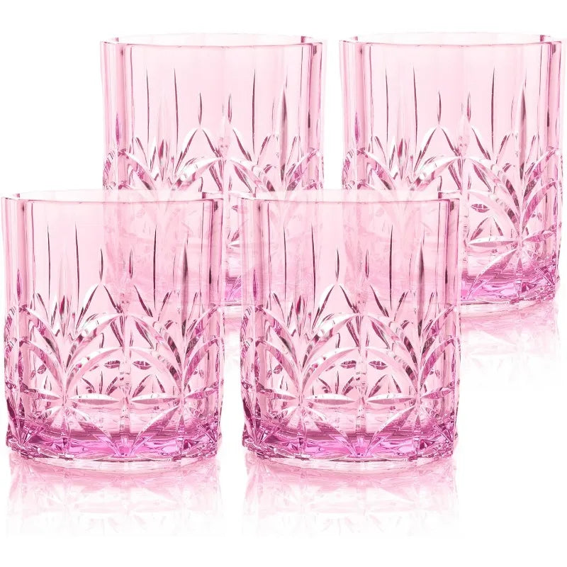 Shatterproof Tritan Plastic Short Tumbler, Set of 4