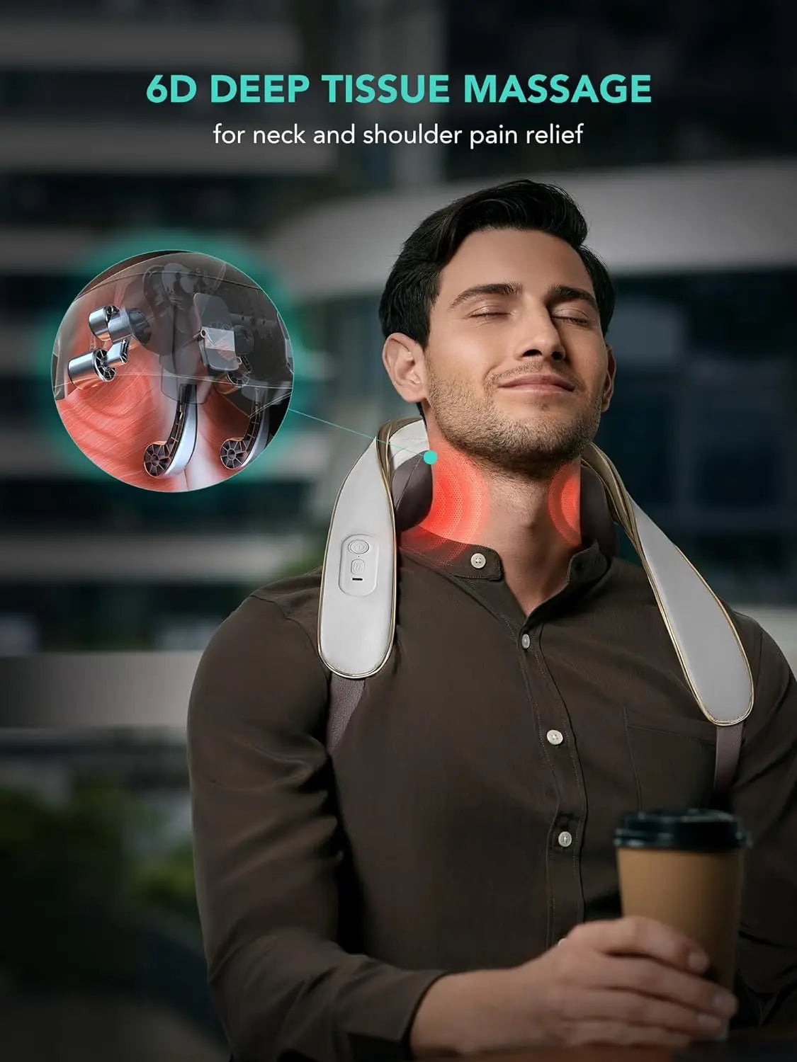 Electric Neck and Shoulder Massage with Heat for Neck, Back, Shoulder, Legs,