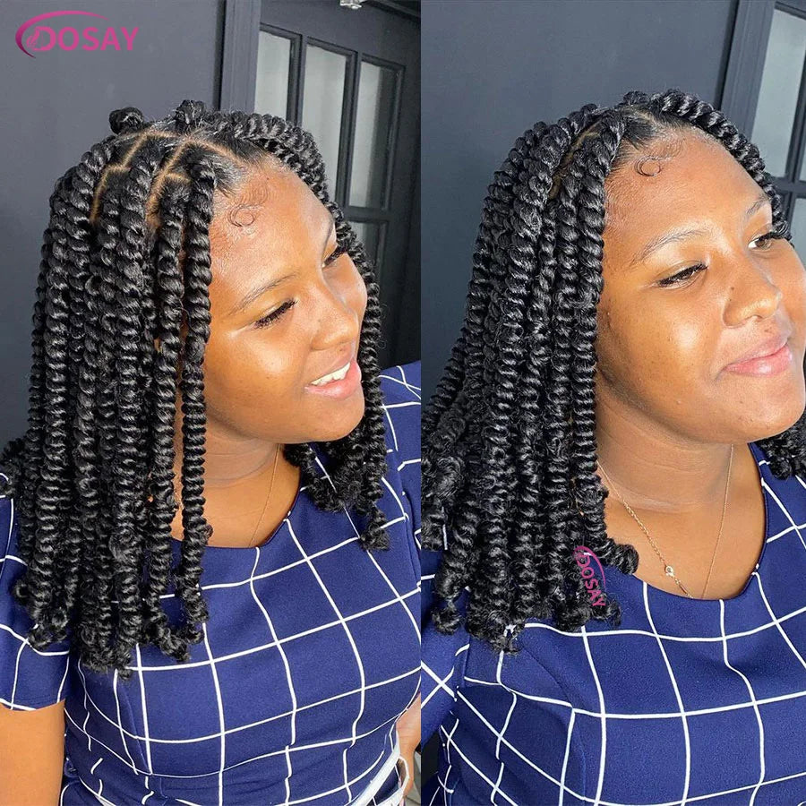 Synthetic Full Lace 12" Short Bob Knotless Box Braided Wig
