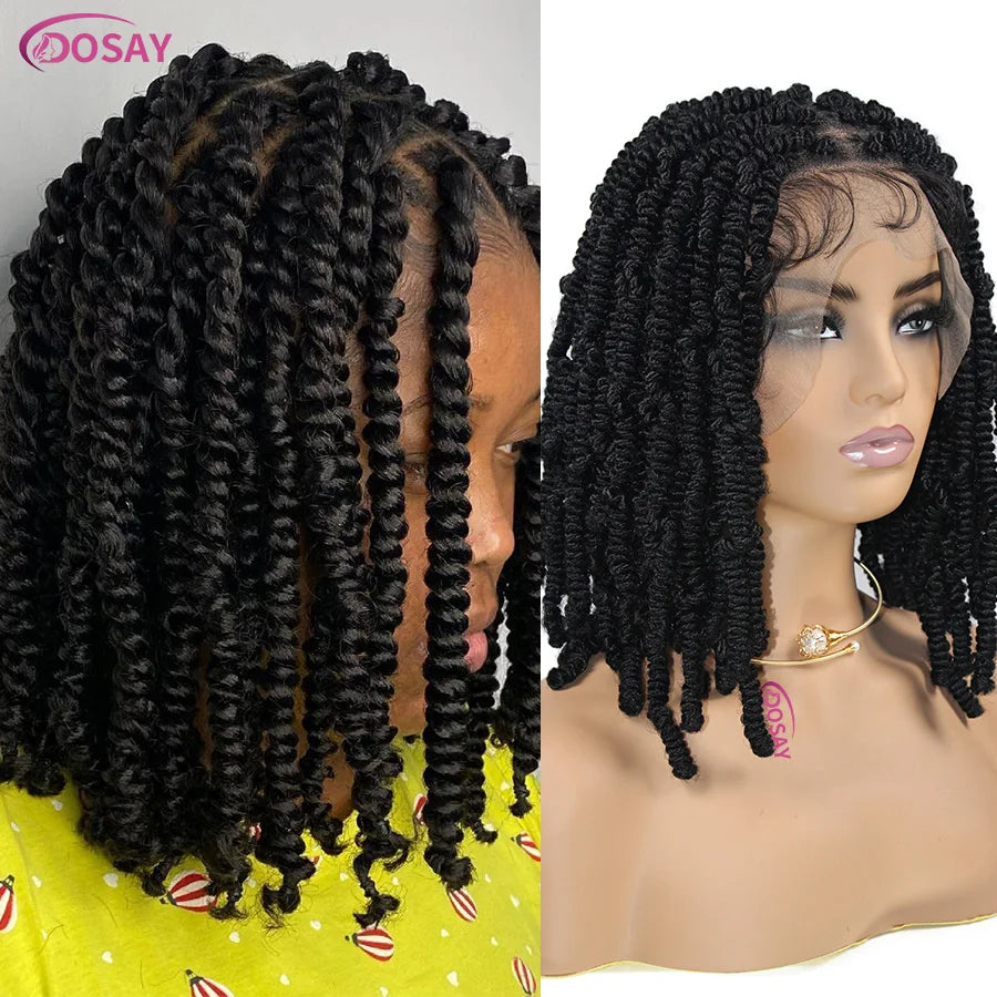Synthetic Full Lace 12" Short Bob Knotless Box Braided Wig