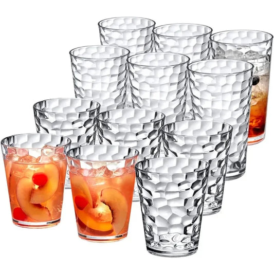 16-Ounce and 24-Ounce Plastic Tumblers (Set of 12)