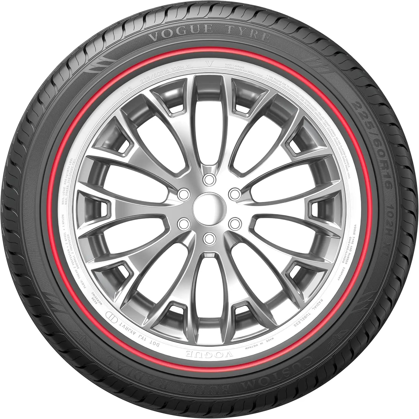 Custom Built Radial RED STRIPE -All Season Radial Tire