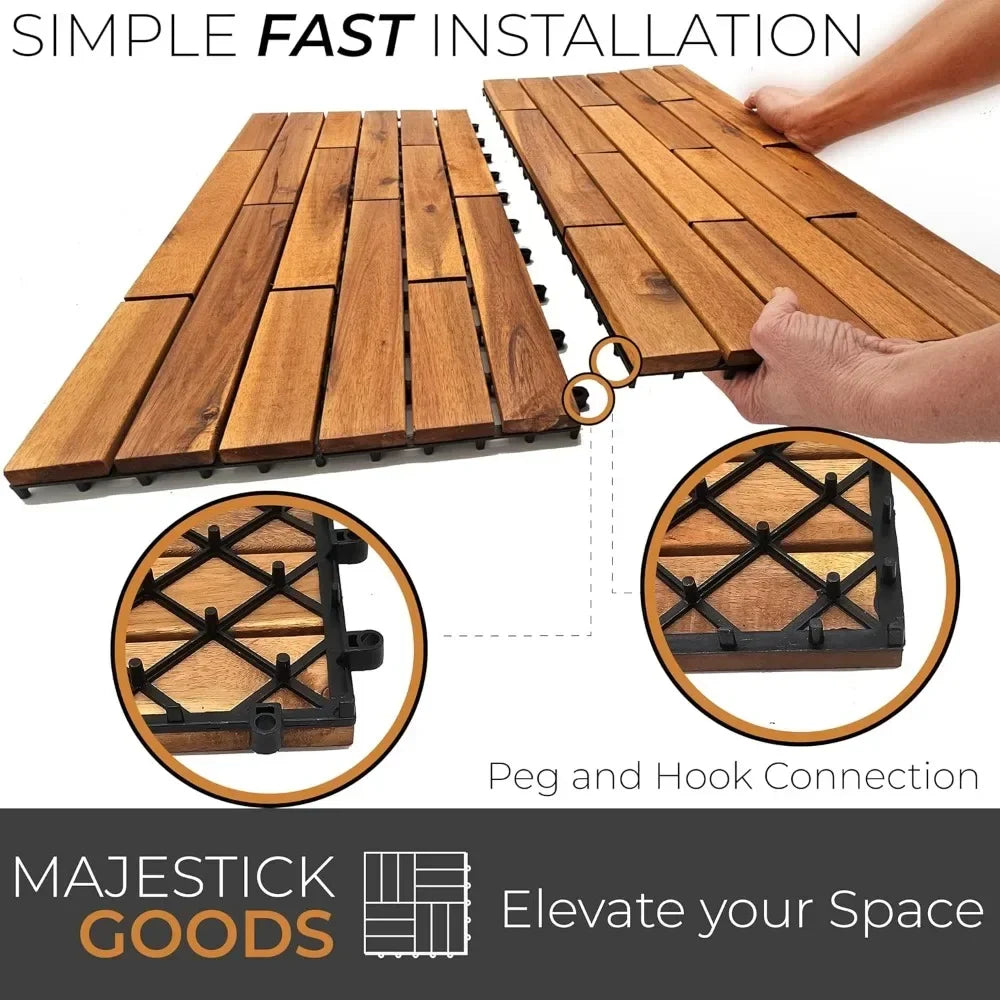 Interlocking Deck Tiles Wood Flooring - Outdoor Flooring