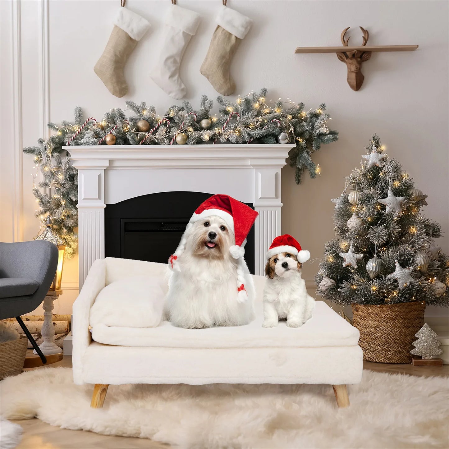 Elevated Pet Bed Cozy Pad Waterproof for Small Dog and Kitten