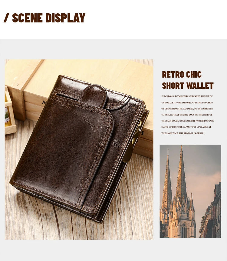 RFID Men Wallets Genuine Leather Wallets