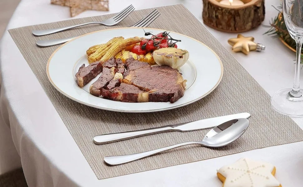 49-Piece Stainless Steel Silverware Set with Cutlery Organizer, Service for 8