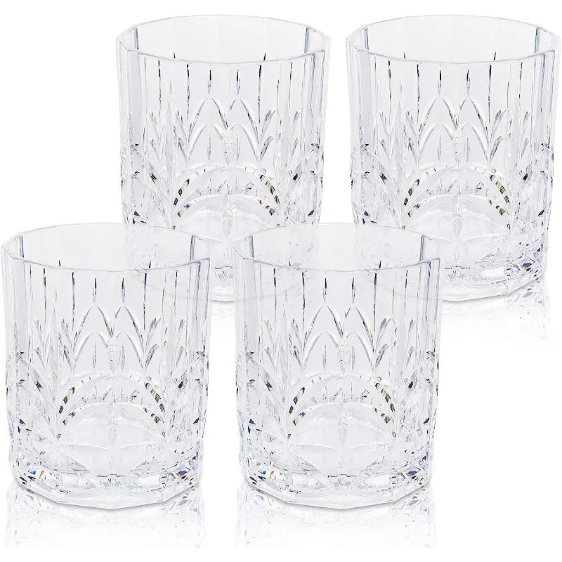 Shatterproof Tritan Plastic Short Tumbler, Set of 4