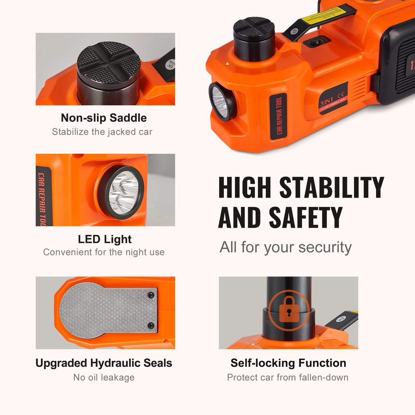VEVOR Electric 5 Ton Hydraulic Car Jack